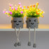 axphsox Cute Fake Plants, Flower Pots with String Lights, Fake Plants Artificial For