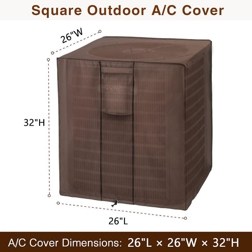 Air Conditioner Covers for Outdoor Unit, Winter AC Covers, Fits up to 26"x26"x32"