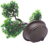 KOET Artificial Bonsai Pine Tree, 11 Inch Faux Potted Plant for Desk Display, Japanese Cedar Bonsai Plant for Home,
