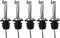 5 Pcs Wine Bottle Pourers - Stainless Steel Liquor Pour Spout Flip Top Wine Bottle Stoppers Speed Pourers for Oil Wine