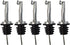 5 Pcs Wine Bottle Pourers - Stainless Steel Liquor Pour Spout Flip Top Wine Bottle Stoppers Speed Pourers for Oil Wine