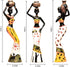 Rayberro 3 Pack African Women Sculpture, 7.5" Exotic Tribal Lady Figurine, Vintage Collectible Art