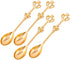 8 Pieces Golden Teaspoon Mini Gold Spoon with Crown, Stainless Steel Coffee Cake Spoon for Afternoon Tea
