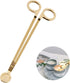 Candle Wick Trimmer, Polished Stainless Steel Wick Clipper Cutter for Deep Candles, Gold