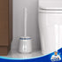 MR.SIGA Toilet Bowl Brush and Holder, 1 Pack - Premium Quality with Solid Handle and Durable Bristles