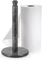 Flexzion Marble Paper Towel Holder 12 inch (Black) - Kitchen Countertop Paper