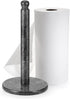 Flexzion Marble Paper Towel Holder 12 inch (Black) - Kitchen Countertop Paper