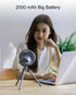Portable Quiet Desk Fan, 3 Speeds Adjustable Small Fan with 3 Light, USB Cooling Air Circulator for Office, Home (White)