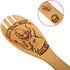 Halloween Idea Wooden Spoons Set, 5 Piece Burned Utensil Spoon Set for Housewarming Wedding Present