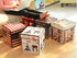 feb.7 Storage Ottoman,Folding Stools Foot Rest, Storage Boxes Coffee Table, Faux Leather British Retro Household