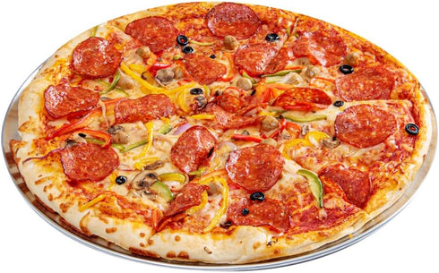 Restaurantware Met Lux 18 Inch Commercial Pizza Pan, Heavy-Duty Aluminum Round Baking Tray for Pizzas