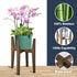 8 12 Inches 1 Pack) OERGKE Adjustable Plant Stand, Bamboo Mid Century Modern Indoor Plants Stands, Corner Flower Holder