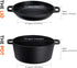 Overmont 2 in 1 Pre-Seasoned Dutch Oven with Skillet Lid for Induction, Electric, Grill, Stovetop, BBQ, Camping (5
