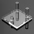 Hipiwe Clear Acrylic Display Stand - Three-Peg Display Easel Stands for Fossil Coral Geodes Rock Mineral Collectibles,