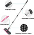 3 1 AIR U+ Floor Scrub Brush with Long Handle, in Scrape and Heavy-Duty Stiff Bristle Scrubber Brush for Cleaning
