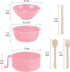 Microwave Ramen Cooker, Ramen Bowl with Chopsticks and Spoon for Office College Dorm Room, Dishwasher-Safe, Pink