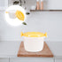 OSALADI 1L Microwave Rice Cooker: Mini Steamer with Keep Warm Function for Soups, Stews, Grains, Oatmeal, Yellow
