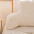 A Nice Night Faux Fur Reading Pillow Bed Wedge Large Adult Children Backrest with Arms Back Support for Sitting Up