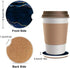 Ceramic Car Coasters for Women/Men, Absorbent Drink Cup Holders with Finger Notch, 2.56" Pack of 2, Blue Marble Gold