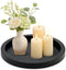 Round Decorative Tray for Coffee Dining Table Countertop Small Wooden Serving Trays