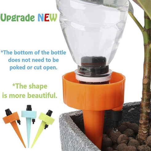 Plant Self Watering Spike,YIMIKE Plastic Self Watering Device with Slow Release Control Valve Plant Watering System for Vacation and Trip,Easy to Install Indoor&Outdoor (12PCS)