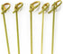 BambooMN 3.5" Green Knot Knotted Bamboo Skewers for Cocktails, Hors D'oeuvres, 200 Pieces for Events