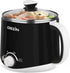 Dezin Hot Pot Electric, Rapid Noodles Cooker, 1.6 Liter Stainless Steel Pot with Temperature Control