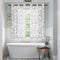XTMYI Light Grey Small Window Curtain Panels for Bathroom, Grommet Leaf Striped Sheer Half Short Curtains, 48 Inch