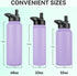 DOMICARE 40 oz Insulated Water Bottle Bulk, Vacuum Stainless Steel Sports Bottle with Straw Lid