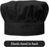Kids Adjustable Bib Apron and Chef Hat Set, 2 Pockets, Cute Black Kitchen Apron for Boys Girls Cooking (2-5 Year)