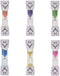 3 Minute Sand Timer Set for Brushing Teeth, Pack of 6 Colorful Smiley Hourglass Timers
