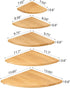 9 inches Oak Corner Shelf Natural Wood Floating Corner Shelves Round End Wall Mounted Display Shelf Corner Plant Stand