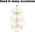 Wrought Iron 3 Tier Fruit Tray, Serving Tray for Fruits, Desserts, Candy Buffet Plates for Family Dinner