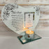 Her Smile Inspirational Poem, Candle and Photo Holder Glass Memorial Plaque