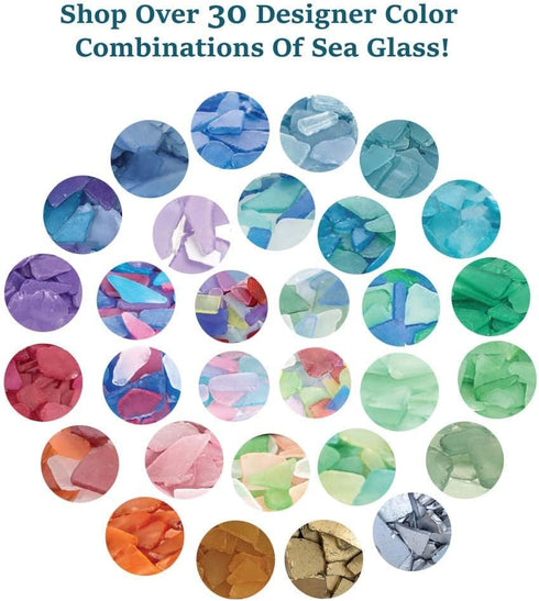 Sea Glass for Crafts – 11oz Green Tumbled Seaglass Decor, Beachglass for Coastal DIY Supply and Nautical Vase Filler