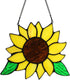 Handmade Sunflowers Gifts Stained Glass Window Hanging, 5×6 Inch Suncatcher Kitchen Decor for Women, Mom, Grandma