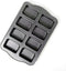 Non-Stick Mini Loaf Pan Cake Bread Baking Tray, 8-Cavity Carbon Steel Bakeware (Gray)