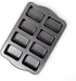 Non-Stick Mini Loaf Pan Cake Bread Baking Tray, 8-Cavity Carbon Steel Bakeware (Gray)
