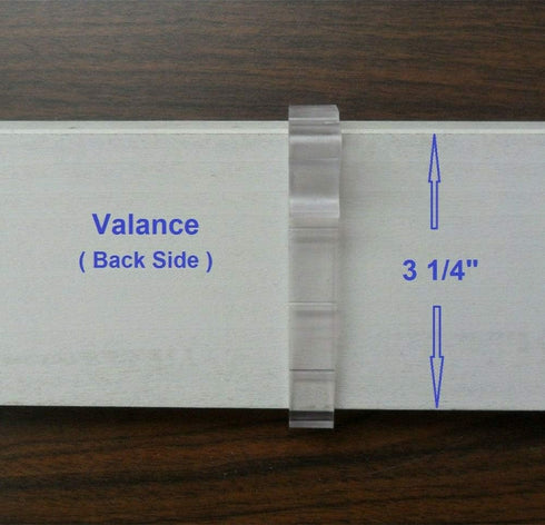 Valance Clips, 6pcs Clear Plastic Hidden Clip for 3-1/4'' Window Blinds, Valance Retainer Holder