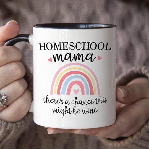 YouNique Designs Homeschool Mom Mug, 11 Ounces Unique Coffee Mug for Mothers Day, Best Mom Ever (Black Handle)