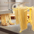 Ourokhome Collapsible Pasta Drying Rack, Yellow, 10 Arms, Plastic Foldable Noodle Hanger for Kitchen