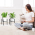 8"-12" 9.5" 1 Pack Plant Stand Indoor Adjustable Pot Holders, Metal Plant Stand Outdoor, Anti-Rust Black Metal Plant