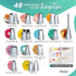 RFAQK 74 PCs Cake Decorating Kit, Icing Piping Bags and Tips Set with 48-Numbered Tips, 20+1 Pastry Bags, Booklet