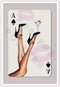LRCYBMN Trendy Pink Playing Card Print Wall Art Posters Retro Ace Of Spades