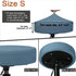 BUYUE Bar Stool Covers, Luxury Fabric Dia.12-14" Round Stretchy Washable Jacquard Dustproof Stool Seat Slipcover, S-Sky