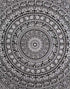 Marubhumi Black and White Hippie Mandala Wall Art Throw, Boho Dorm Beach Decor (Medium 54X60 Inch)