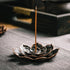 Incense Burner and Holder for Sticks - Brass Lotus Incense Stick Holder with Detachable Ash Catcher