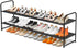 SLEEPING LAMB Long 2-Tier Shoe Organizer for Closet, Stackable Wide Shoe Rack