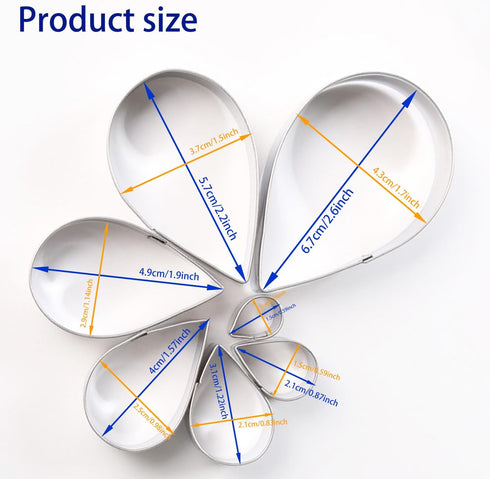 7pcs Rose Petal Cutter Set, Gum Paste Fondant Cake Decorating Tools