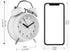 PILIFE 4 inch Analog Alarm Clock, Super Silent Non-Ticking Twin Bell with Backlight, Battery Operated